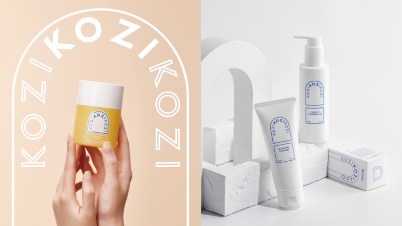 MIT純淨保養品牌KOZI全新登場!洗卸凝膠可乾濕兩用,用薄膜包住彩妝太特別
