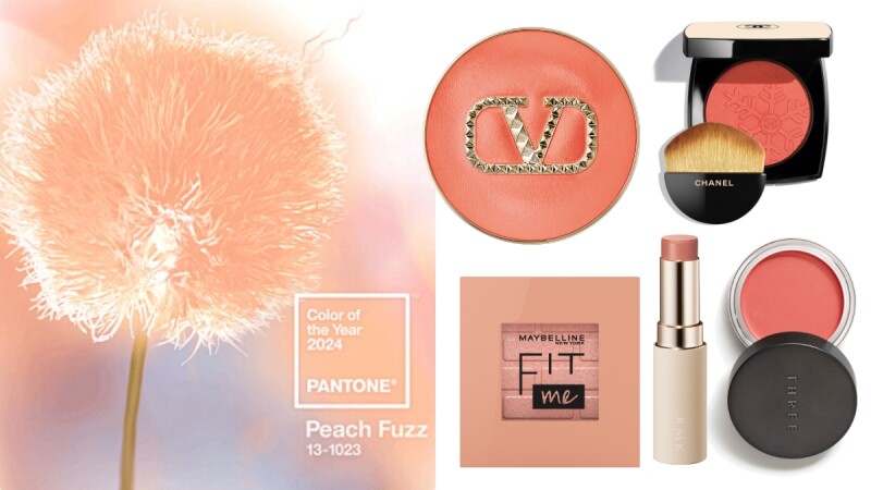 Pantone 2024代表色「Peach Fuzz柔和桃」彩妝盤點!就用溫柔暖蜜桃色點綴眼、頰,化身春天最美風景