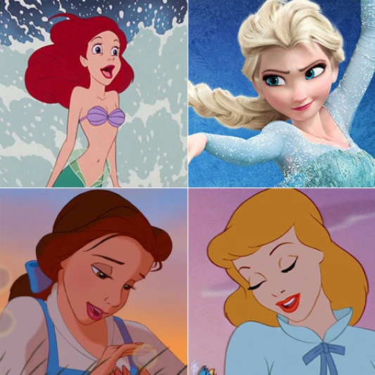 最好頭髮不會亂啦！當迪士尼公主們打回原形後。。。