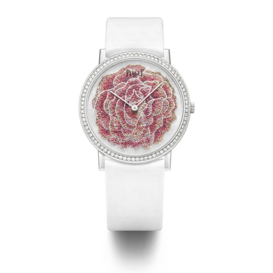 伯爵精美刺繡工法宛如嬌美玫瑰盛放腕間！