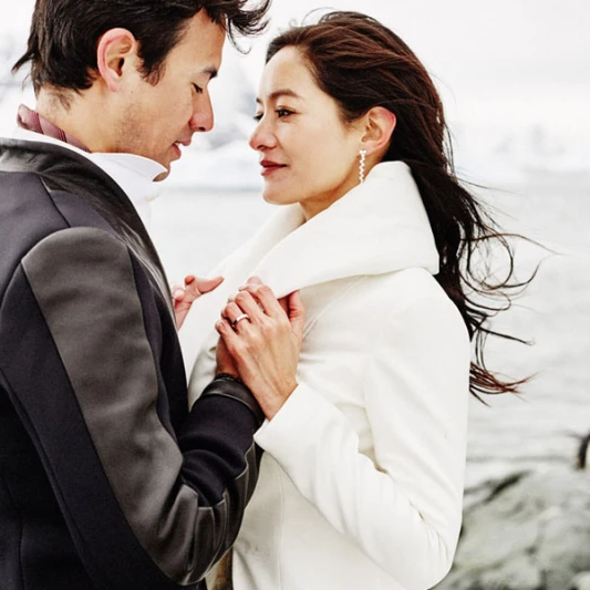 Janet與George南極夢幻婚禮 以DIAMOND BANK婚戒立下誓言