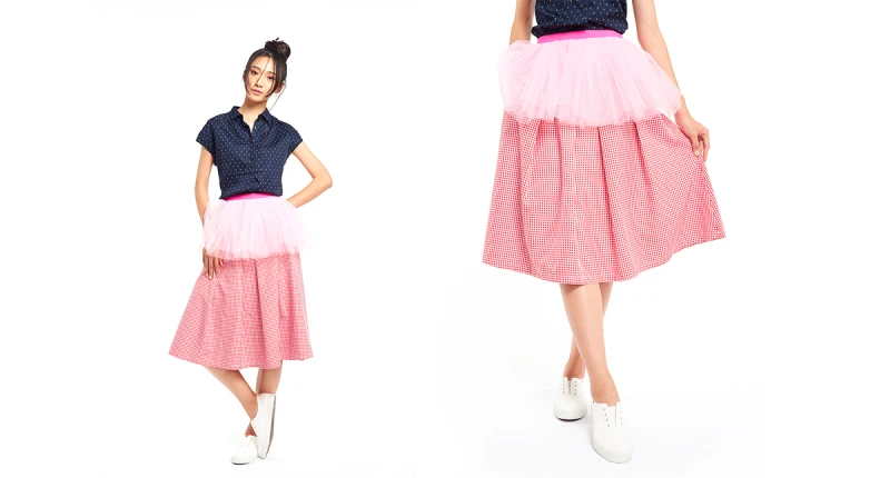 甜美粉紅澎裙 造型時尚百搭