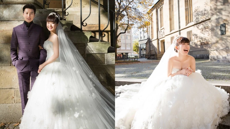超可愛的桌球夫妻!江宏傑、福原愛德國浪漫婚紗照曝光