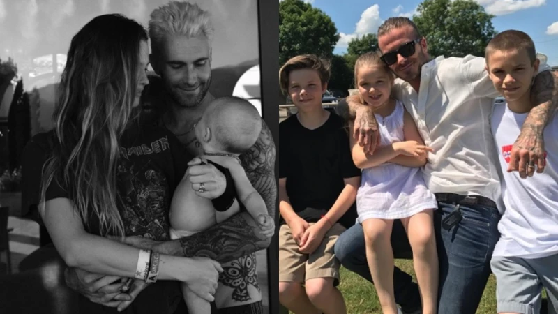 貝帥攜4子女合影、亞當李維緊擁愛女!大明星們曬溫馨照慶父親節