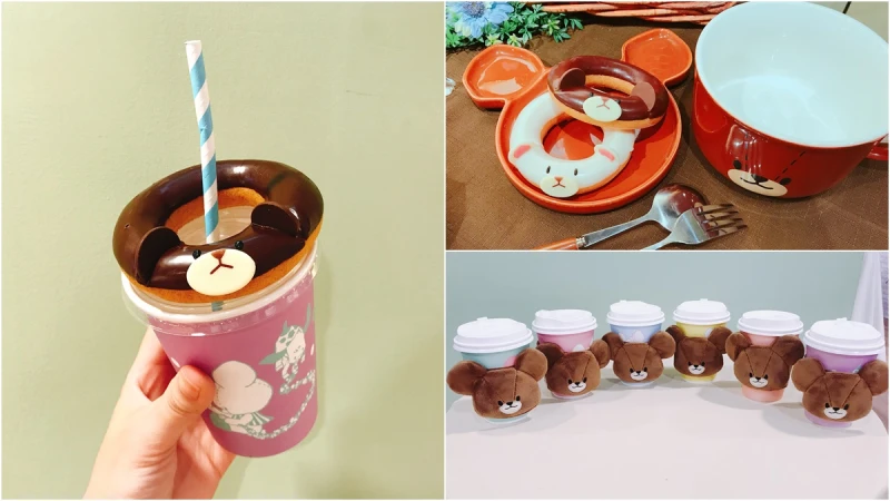 黑色巧克力傑琪、白色優格大衛的小熊學校甜甜圈太萌啦，Mister Donut推出小熊學校聯名系列還有不黏膩的塩焦糖新口味