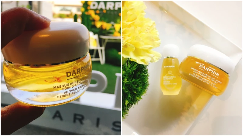 首創精露面膜,裡頭竟然還有真的金盞花花瓣。DARPHIN運用療癒系岩蘭草讓肌膚釋放壓力、擺脫倦容再發光