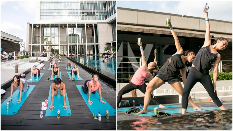 快來W Hotel Fuel Day運動一整日，來一起做啤酒瑜珈吧！