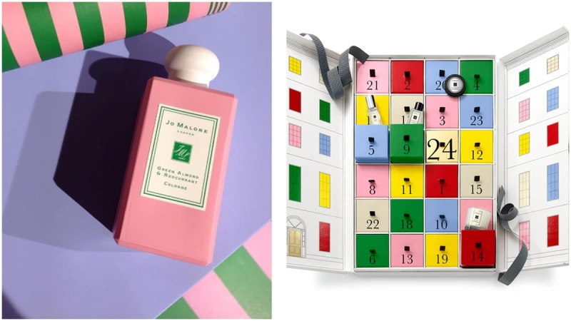 霧面粉紅瓶身配上白色瓶蓋好甜美!Jo Malone London 2017聖誕香水【綠杏仁與紅醋栗】夢幻現身(全系列26品項公開)