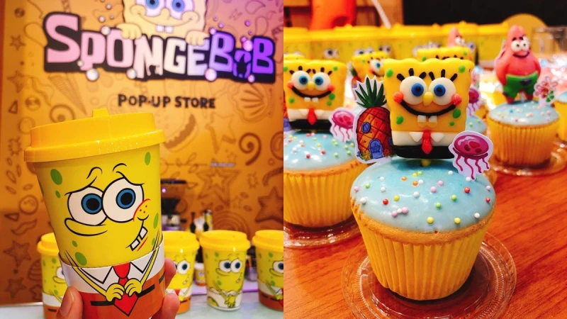 咖啡杯、杯子蛋糕太可愛！海綿寶寶POP - UP STORE快閃店來了，進駐台北信義威秀廣場