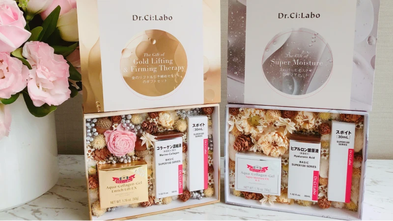 將肌膚水分補好補滿，就靠Dr.Ci:Labo兩大超人氣凝露！聖誕限定禮盒讓你一次擁有
