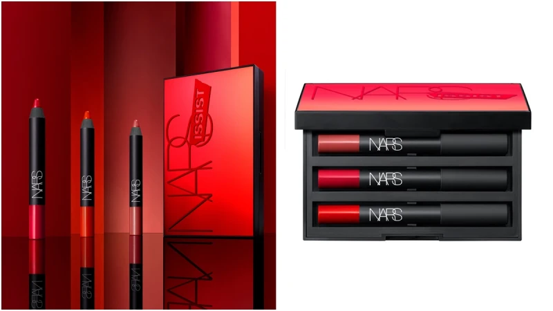 「一口氣擁有煙燻玫瑰紅、亮麗鮮紅色、鮮艷橙紅3款熱賣色」NARS全新推出自戀紅唇唇彩盤