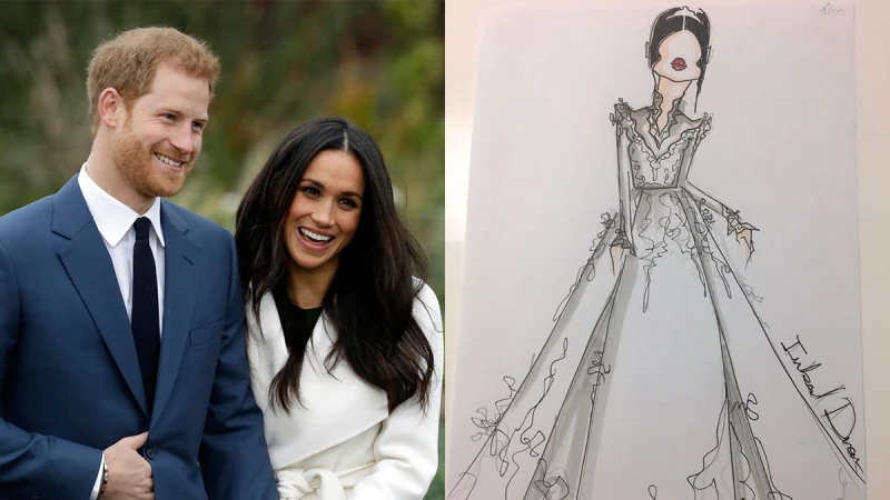 性感蕾絲結合優雅長袖設計！英國新王妃Meghan Markle婚紗草圖曝光