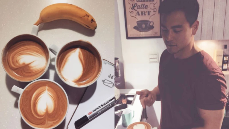 「來10杯我都願意！」彭于晏首次挑戰咖啡拉花，男神帥度無極限