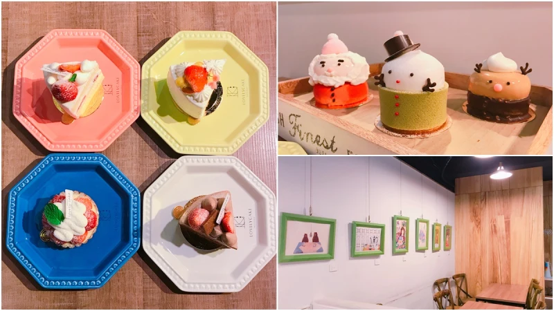 「耶誕老人、麋鹿、小雪人聖誕限定蛋糕，還有繽紛的點心盤」台北lovely cake樂芙尼手工蛋糕怕鮮奶油的人一定要試試