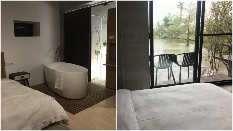 一邊沐浴一邊欣賞夜空星星！宜蘭「旅樹」民宿不只能看見銀河，打開落地窗就有小湖泊