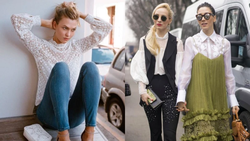 春日裡的造型範本：鏤空蕾絲下的雙面風情