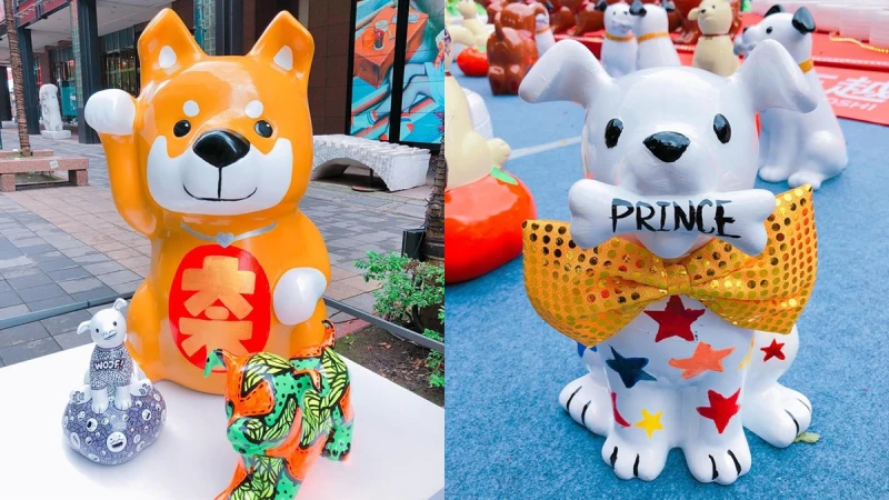 300隻狗狗大軍首度降臨！賈靜雯、曾之喬等名人共同參與，「2018新光三越狗年燈展」台北信義新天地超萌登場