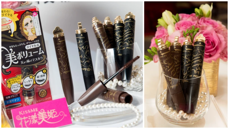 一支擁有捲翹、纖長、濃密！開架睫毛膏之王KISSME花漾美姬全新力作「三段式轉頭」睫毛膏