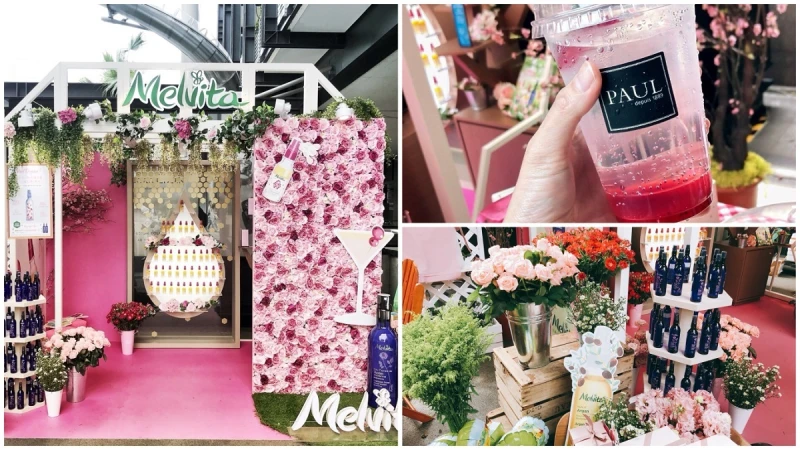 週末快來Melvita粉紅小屋打卡！【玫瑰花粹限量買一送一】還有粉紅汽泡飲、玫瑰花束送給你！ 