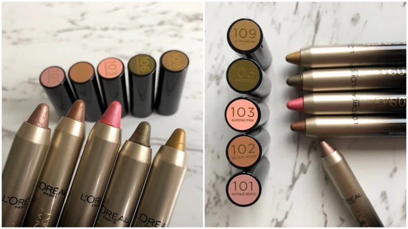 「#101香檳棕、#103玫瑰粉」百搭又浪漫!巴黎萊雅 眼藝大師2 in 1眼影膠筆 防水防油還防手殘