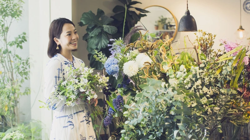 Salon Flowers主理人嶺貴子：「花草是日常中的小美好。」