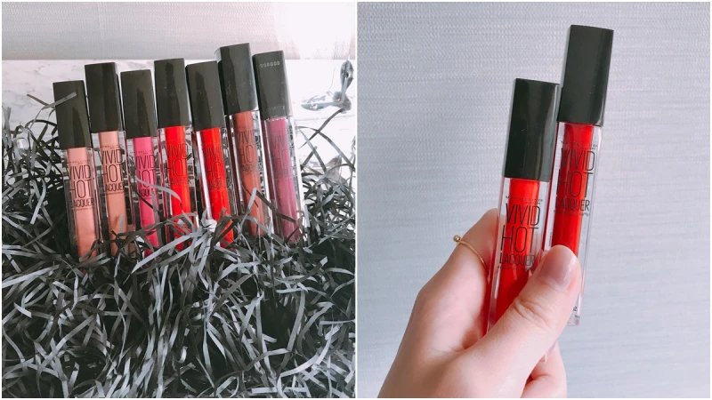 持久度、顯色度都升級，是開架最強的鏡光效果！媚比琳再推全新7色光療鏡漾唇釉