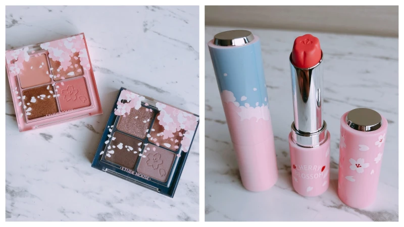 留住櫻花季的浪漫!ETUDE HOUSE落櫻紛飛限定彩妝,口紅轉出來竟然是立體櫻花