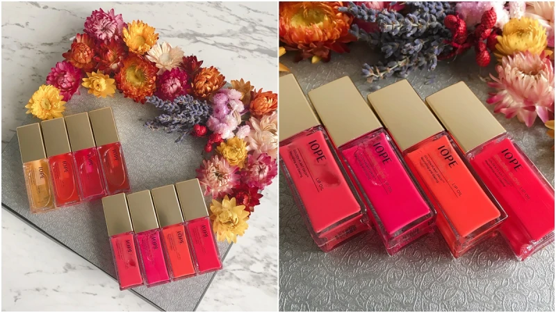 像豐唇效果的嘴唇是因為有95%滿滿黃金植物萃取！韓系IOPE推出8款糖果光唇色「金色植萃蜂蜜潤唇油」