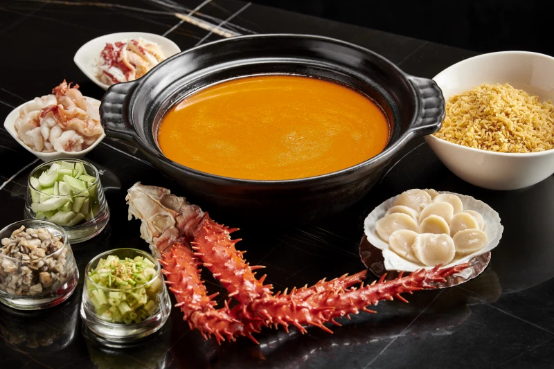 地心引力抓不住我！跳跳版西施泡飯、南瓜金鑲脆果、片皮鴨、芋茸蜂巢鳳尾蝦 台北Ｗ紫艷中餐廳全新必吃港點鮮美跳跳上桌