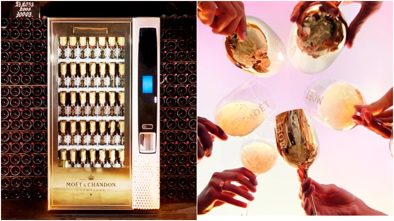 拉斯維加斯直送 專屬金幣玩迷你香檳販賣機 Moët Grand Day金黃熱潮六月席捲全台