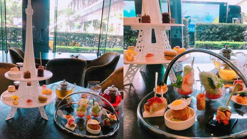 帝王蟹佐薄餅、越式蝦肉春捲、蜜桃伯爵起士蛋糕...都太值得吃！寒舍艾美夏日午茶打造多款異國鹹食甜點