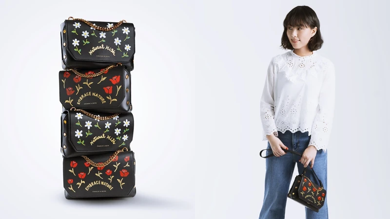 可愛的讓人心花怒放！CHARLES &amp; KEITH聯名東京插畫家WALNUT推出夏季限定花卉包