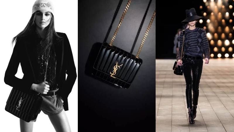 超搶眼YSL標誌、復古粗鍊條…包包控要關注的SAINT LAURENT全新美包＂VICKY＂開箱看細節