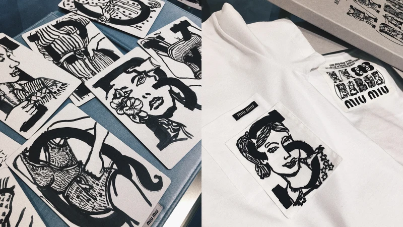 只有期間限定四天！Miu Miu 推出超可愛塗鴉26字母表訂製白T服務