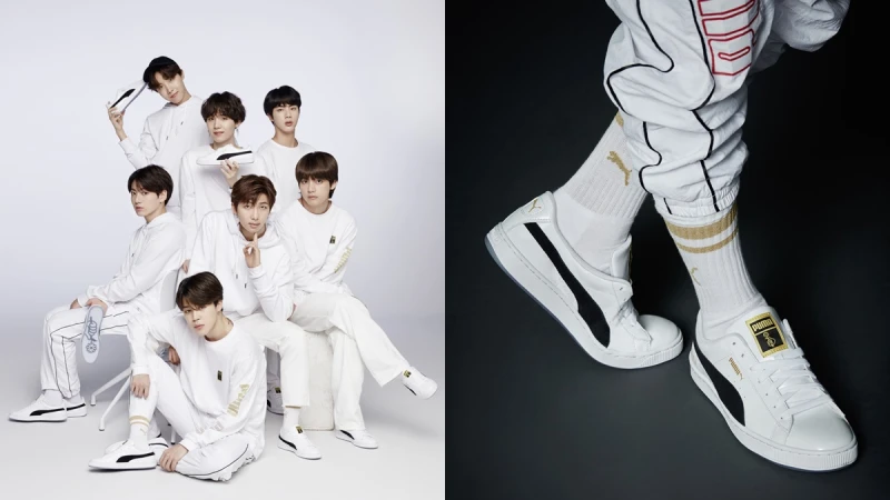 整雙的亮點是鞋底的驚喜!PUMA與BTS防彈少年團推出聯名經典球鞋