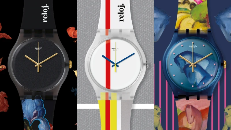 蒙德里安的經典抽象畫、 凡德阿斯特的細膩花卉、法蘭茲馬克的彩繪，這一季都成為了Swatch手錶的藝術設計靈感！