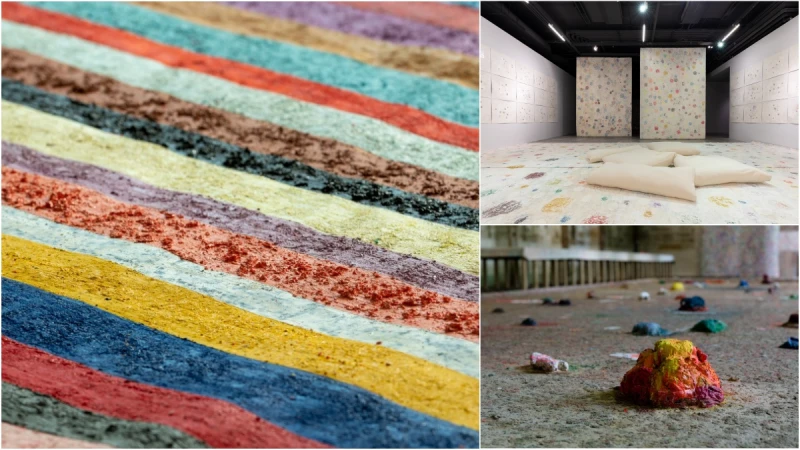 這看著心情自然都好了！這週末就到耿畫廊看泰國藝術家 Mit Jai Inn打造清邁斑斕色域空間！