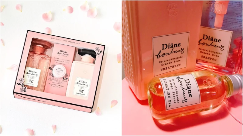 玫瑰系列還有2個隱藏版好物！Diane Bonheur玫瑰護髮油及禮盒才有的玫瑰指緣霜