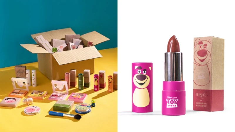 FreshO2 X TOY STORY玩具總動員聯名彩妝,熊抱哥口紅、三眼怪打亮餅、火腿豬造型奇幻隨身鏡萌翻,真的可以全套收