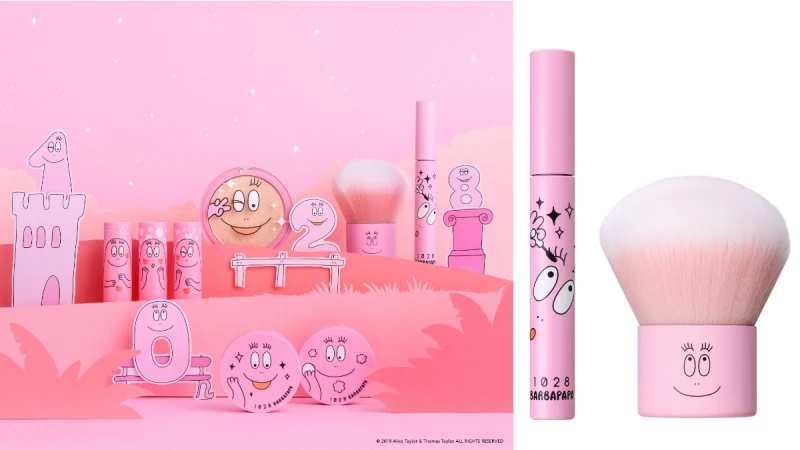 1028 x泡泡先生BARBAPAPA限量彩妝,超熱賣的飛激長瞬翹防水睫毛膏也換上粉紅色包裝,真的粉美