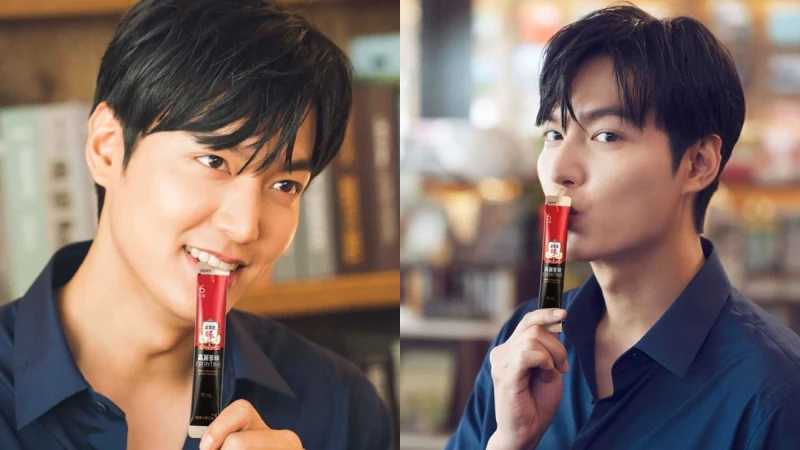 李敏鎬擔任正官庄全球代言人！188公分長腿歐巴一系列帥照曝光，今天起開始跟歐巴喝起來了