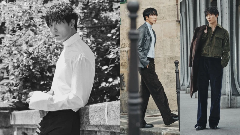 凌亂濕髮加上陰鬱眼神有誰能抵擋!萊恩館長金材昱最新時尚畫報曝光,一口氣詮釋8套帥氣造型