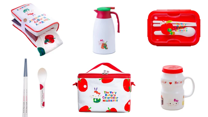 屈臣氏全新Hello Kitty集點活動來了！結合好餓的毛毛蟲，抱枕毯、造型杯、烤爐...5款超萌家居率先登場
