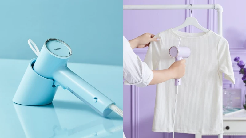 TWINBIRD「美型蒸氣掛燙機」推出台灣限定粉嫩馬卡龍4色！宛如吹風機輕巧外型，完全是女孩們的居家除皺新歡