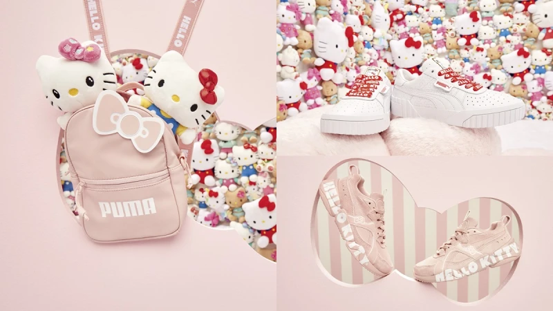 Kitty粉又要失心瘋！PUMA X HELLO KITTY聯名系列第二發，明星鞋款PUMA NOVA換上夢幻胭脂粉紅色