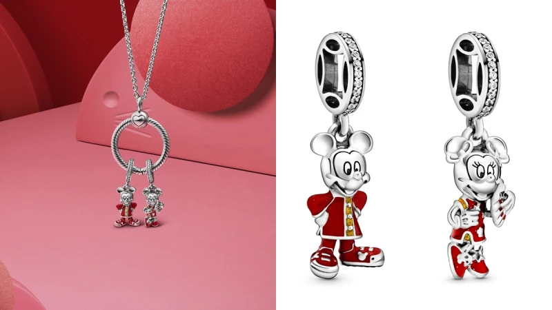 米奇、米妮換上喜氣新衣！Pandora推出新春鼠年系列，讓米老鼠穿上中國傳統服飾