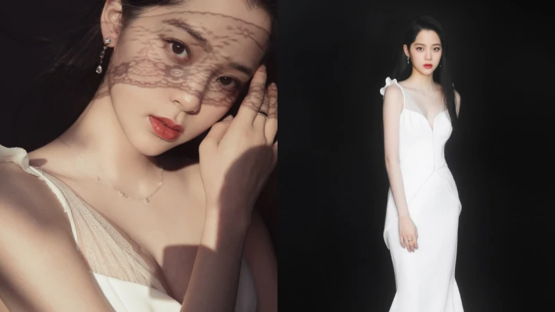 19.5歲「半熟少女」歐陽娜娜性感尺度大躍進！但沒想到深V禮服下竟然配球鞋，拍照還要偷偷踮腳尖顧比例～