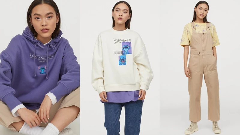 完整價格都整理好！H&amp;M聯手迪士尼人氣角色史迪奇，推出大學T、牛仔褲、工裝外套等聯名商品