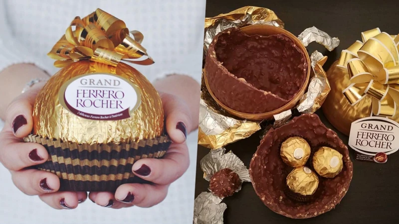 情人節禮物就它！「巨無霸金莎巧克力」裡面還隱藏小金莎，比金沙花束更吸睛
