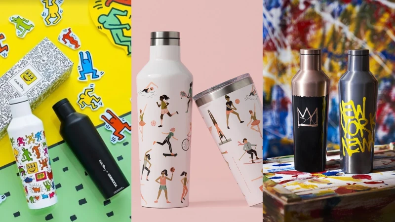 杯控們快鎖定！CORKCICLE酷仕客攜手3大藝術家聯名，打造全新限量圖案隨身瓶
